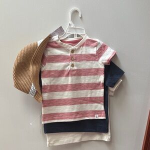 Tommy Bahama Pink and White Striped Kids Tee